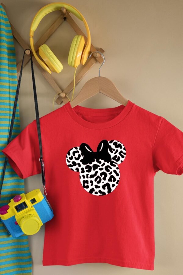 T-shirt Col Rond Fille - Tête noir & blanc