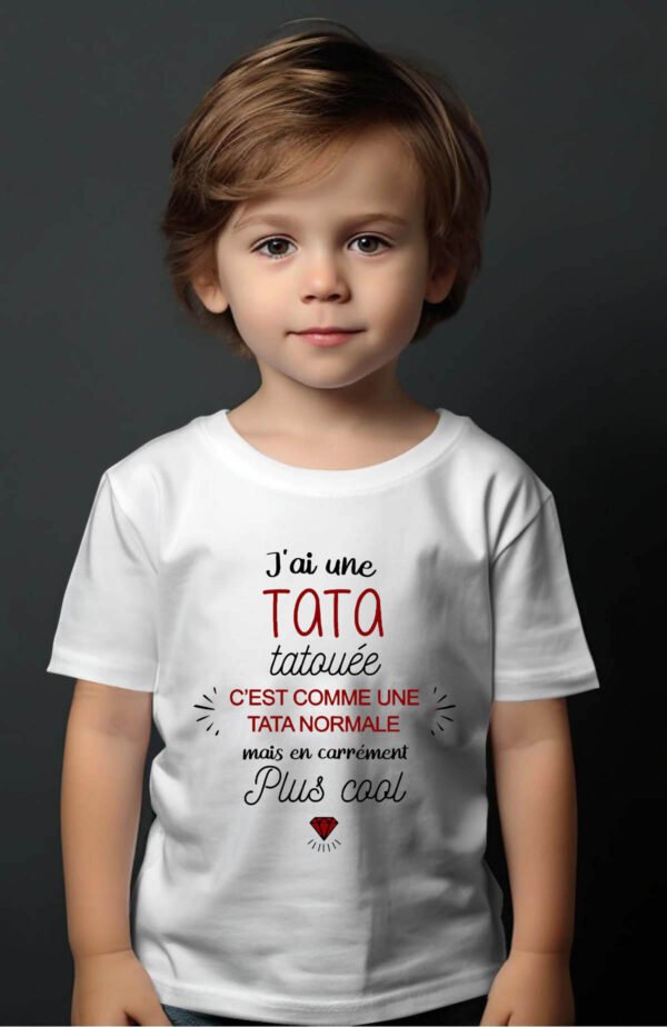 T-shirt Garçon en Gros | J'ai une tata tatouée