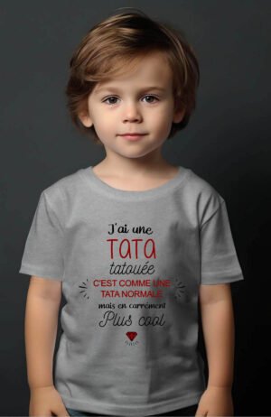 T-shirt Garçon en Gros | J'ai une tata tatouée