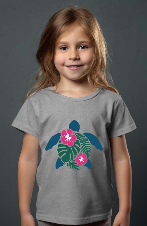 T-shirt Col Rond Fille - Tortue island