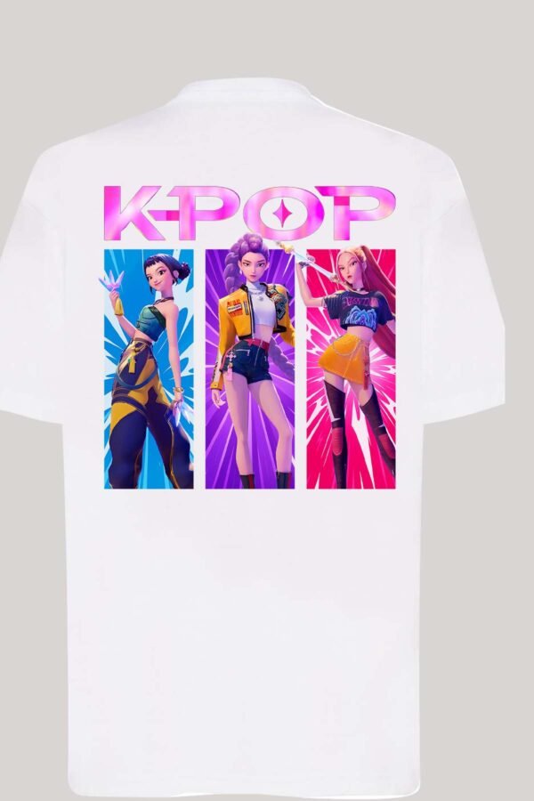 T-shirt Col Rond Fille - Trio kpop rose