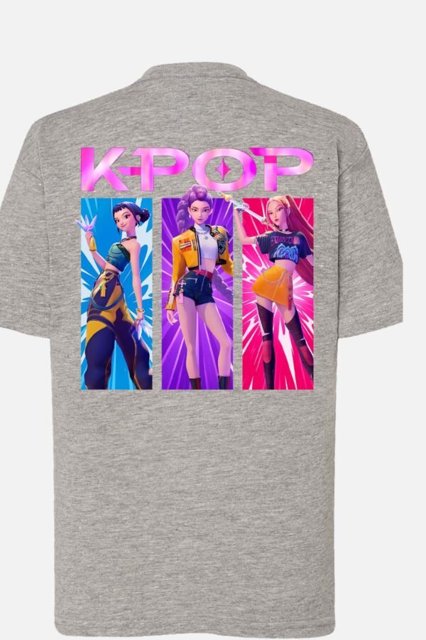 T-shirt Col Rond Fille - Trio kpop rose