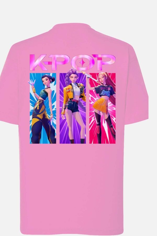 T-shirt Col Rond Fille - Trio kpop rose