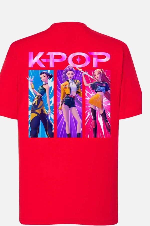 T-shirt Col Rond Fille - Trio kpop rose