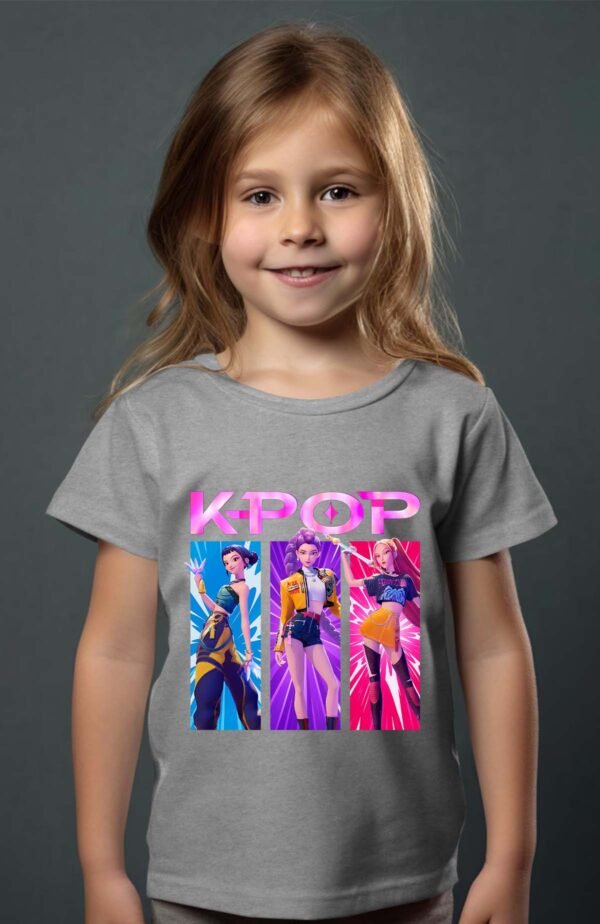 T-shirt Col Rond Fille - Trio kpop