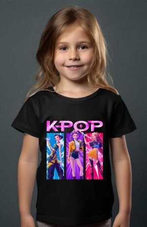 T-shirt Col Rond Fille - Trio kpop