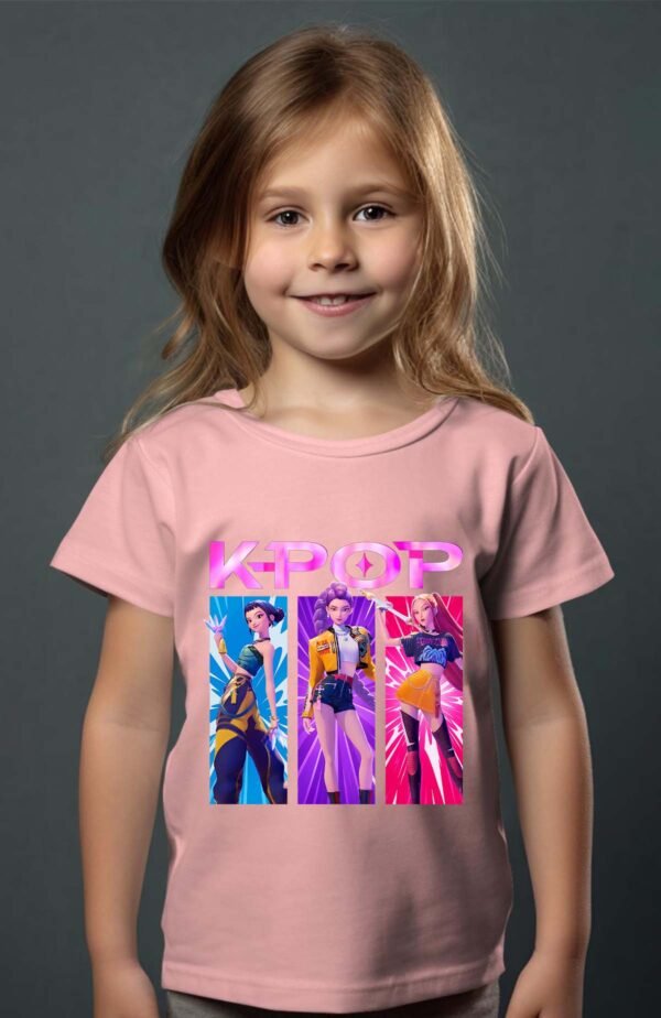 T-shirt Col Rond Fille - Trio kpop