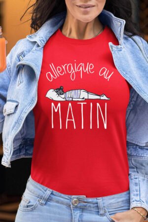 allergique matin – Tshirt Femme – Rouge