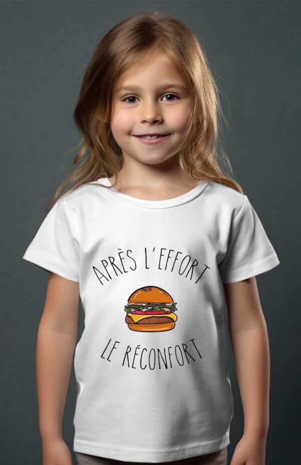 T-shirt Col Rond Fille - Après l'effort le réconfort