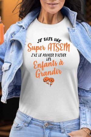 atsem Super – Tshirt Femme – Blanc