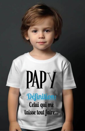def PAPY – Tshirt Garçon – Blanc