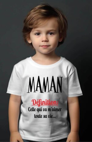 def maman – Tshirt Garçon – Blanc