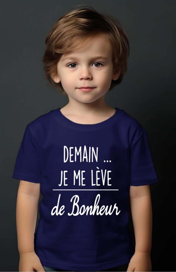 T-shirt Garçon en Gros | Demain je me lève de bonheur