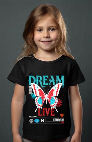 T-shirt Col Rond Fille - Dream live