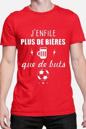 enfile biere but – Tshirt Homme – Rouge