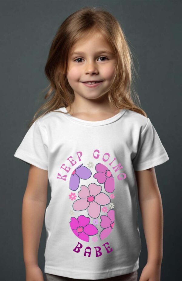 T-shirt Col Rond Fille - Flower hulster