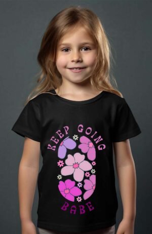 T-shirt Col Rond Fille - Flower hulster