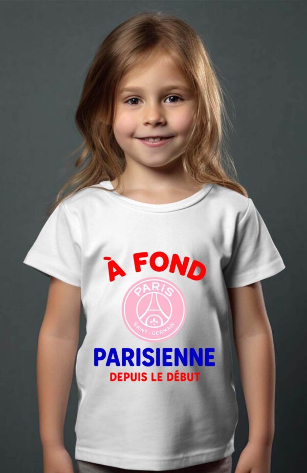 T-shirt Col Rond Fille - Parisienne depuis le début