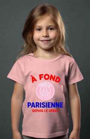 T-shirt Col Rond Fille - Parisienne depuis le début