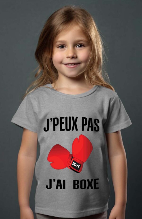 T-shirt Col Rond Fille - J'peux pas j'ai boxe