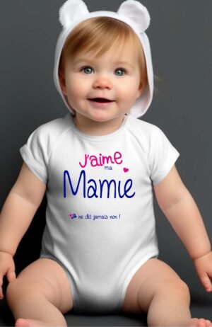 J'aime ma mamie elle dit jamais non - Body Bébé Fille