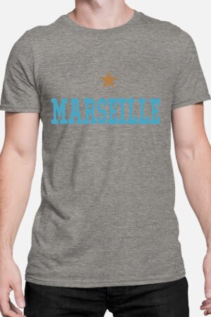 marseille 1 etoile – T-shirt Homme – Gris