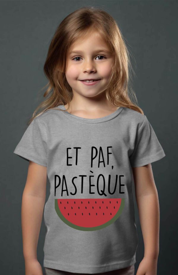 T-shirt Col Rond Fille - Et paf pastèque