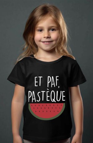T-shirt Col Rond Fille - Et paf pastèque