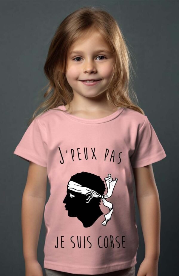 T-shirt Col Rond Fille - J'peux pas je suis Corse