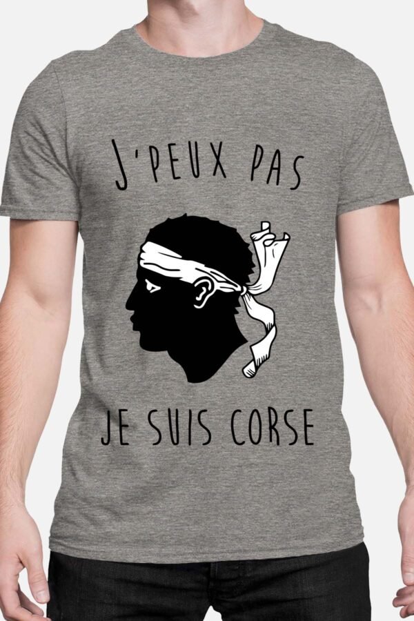Je peux pas je suis Corse bandeau blanc - Tshirt Homme