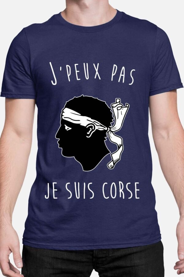 Je peux pas je suis Corse bandeau blanc - Tshirt Homme