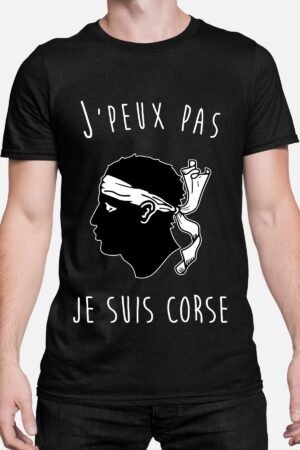 peux pas tete corse – Tshirt Homme – Noir