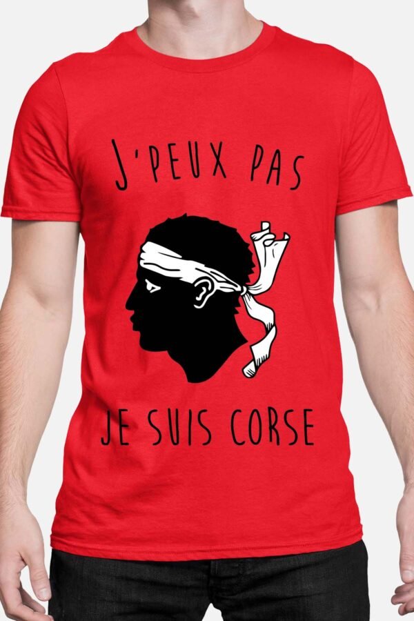 Je peux pas je suis Corse bandeau blanc - Tshirt Homme