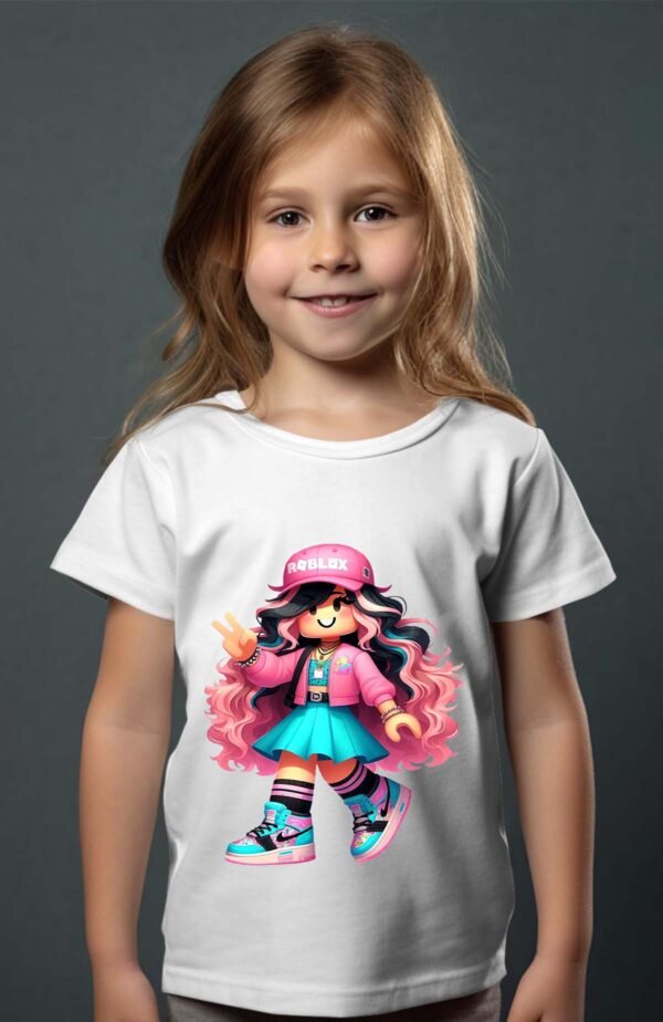 T-shirt Col Rond Fille - Roblox nke