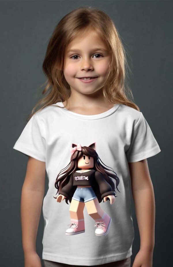 T-shirt Col Rond Fille - Roblox coquette