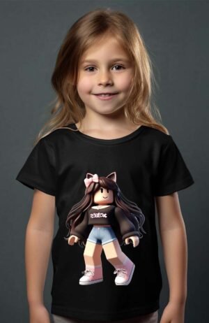T-shirt Col Rond Fille - Roblox coquette
