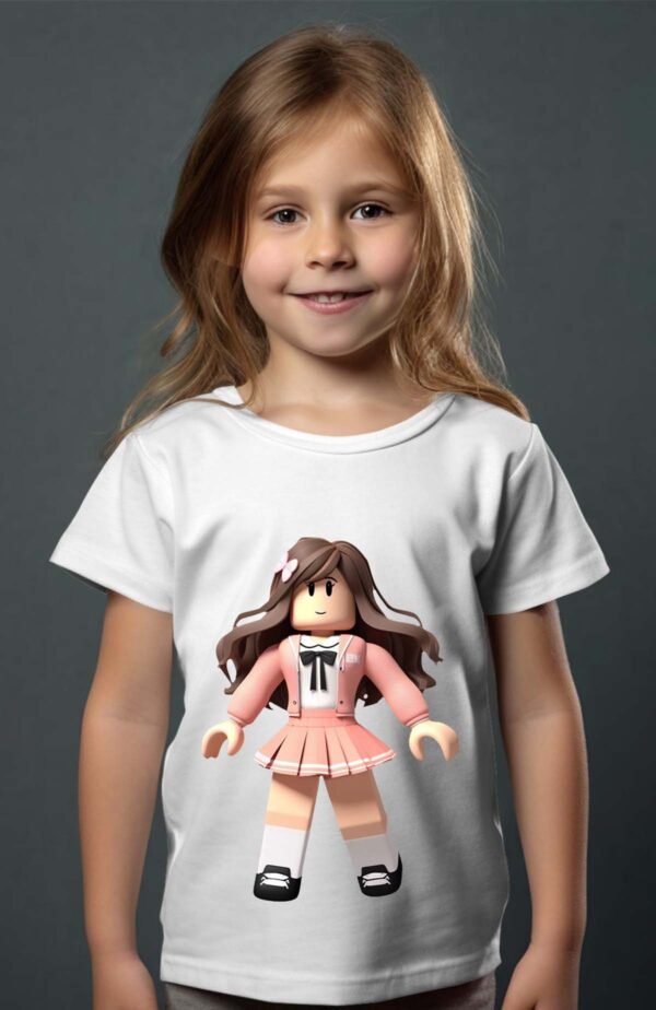 T-shirt Col Rond Fille - Roblox ecole
