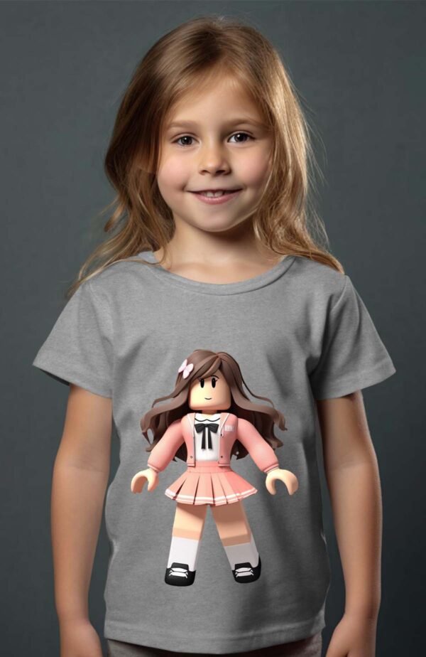 T-shirt Col Rond Fille - Roblox ecole