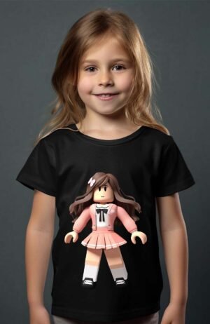 T-shirt Col Rond Fille - Roblox ecole