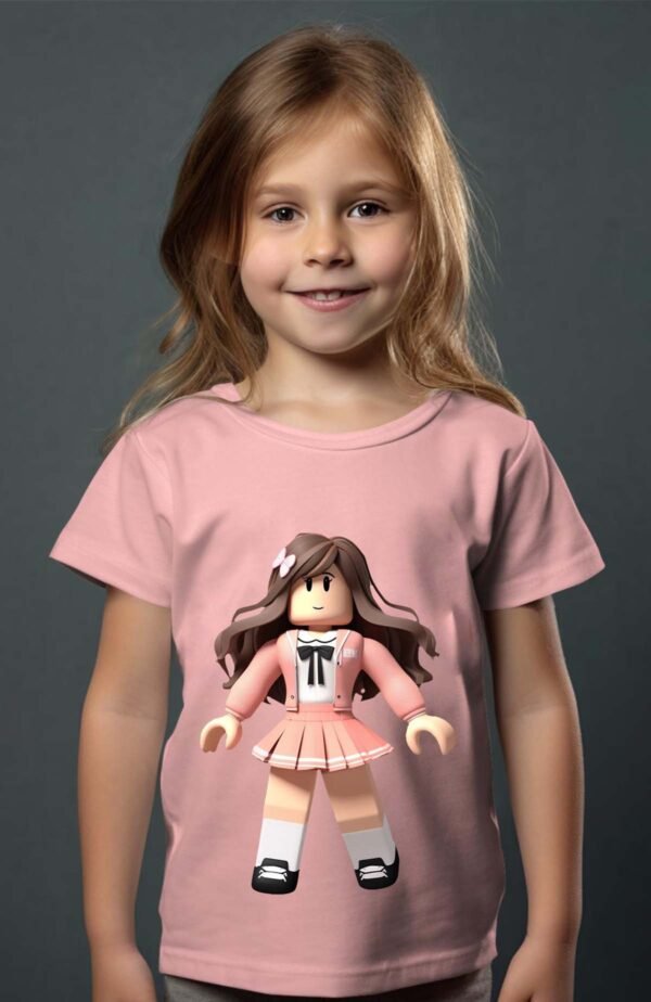 T-shirt Col Rond Fille - Roblox ecole