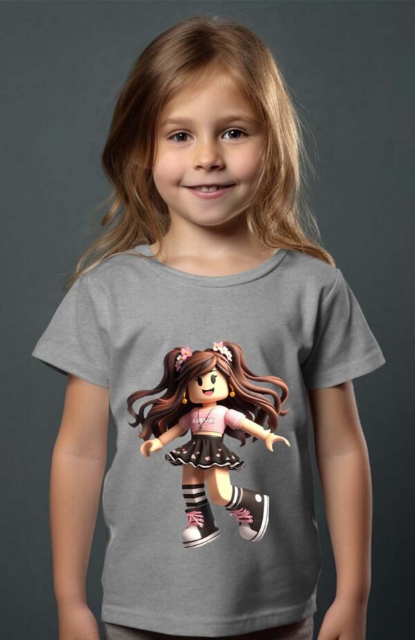 T-shirt Col Rond Fille - Roblox jupe