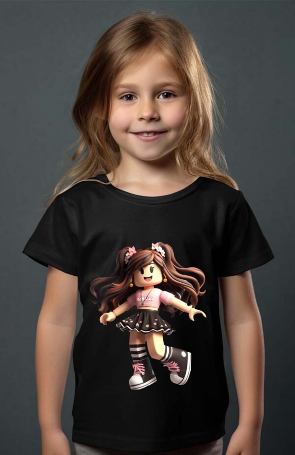 T-shirt Col Rond Fille - Roblox jupe