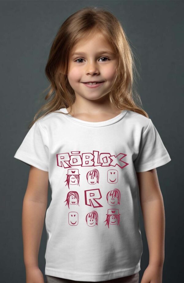 T-shirt Col Rond Fille - Roblox multi girls