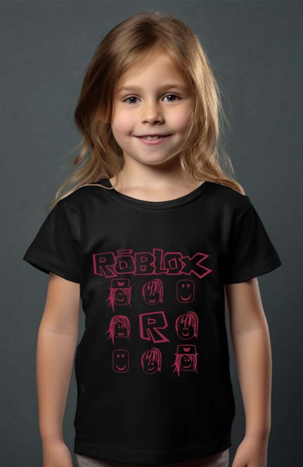 T-shirt Col Rond Fille - Roblox multi girls