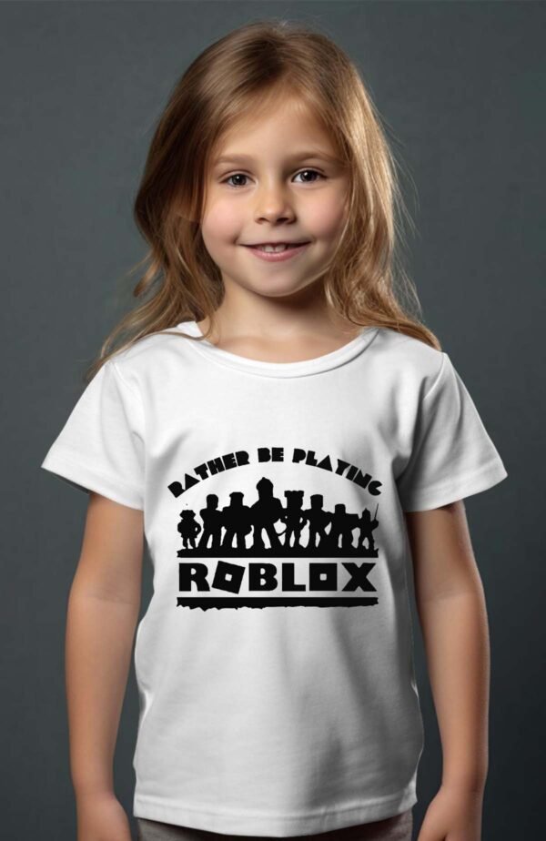 T-shirt Col Rond Fille - Roblox ombre