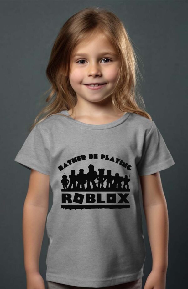 T-shirt Col Rond Fille - Roblox ombre