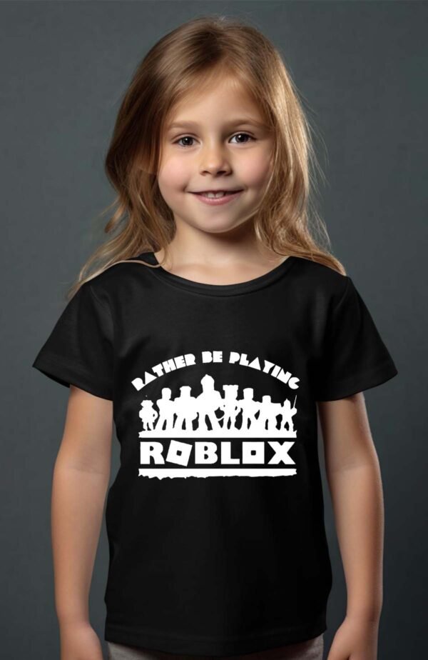 T-shirt Col Rond Fille - Roblox ombre
