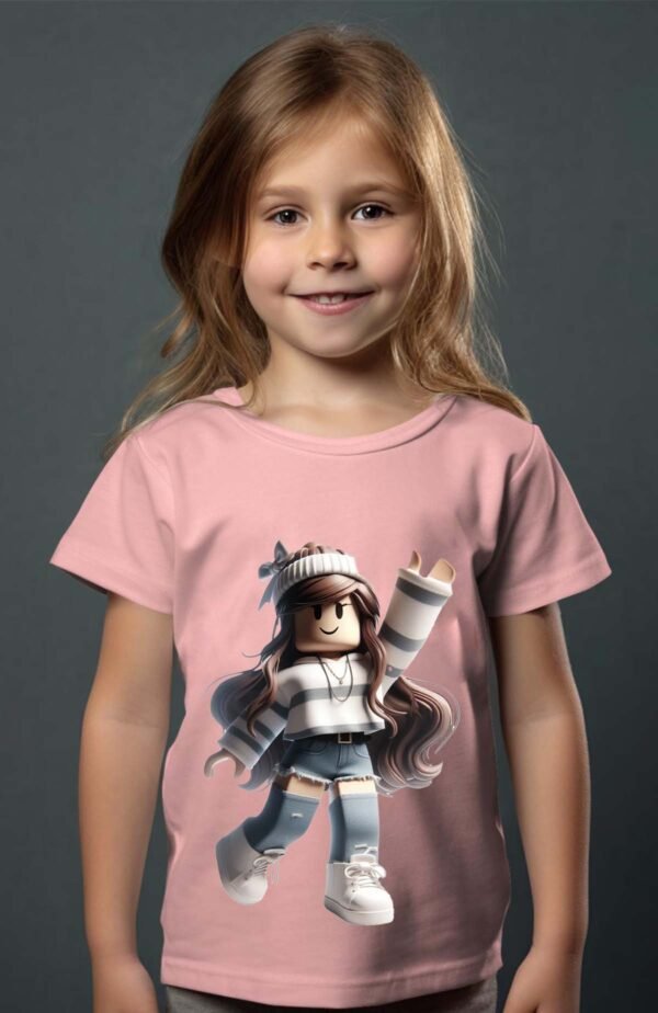 T-shirt Col Rond Fille - Roblox pull