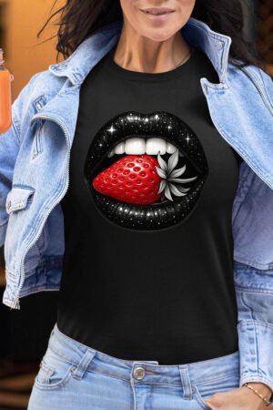 Strawberry mouth - Tshirt Femme