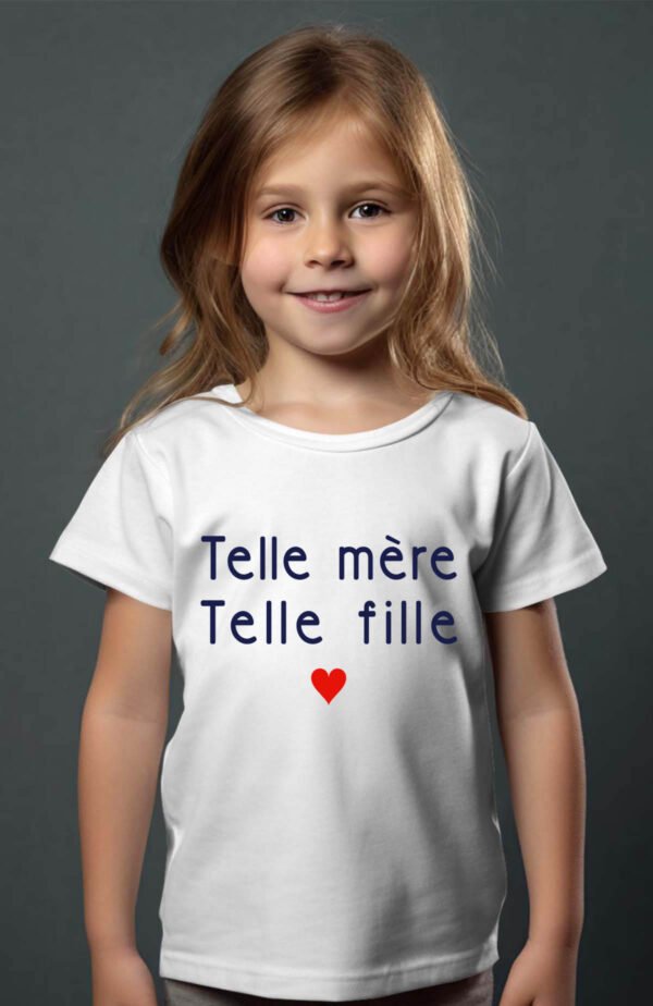 T-shirt Col Rond Fille - Telle mère telle fille